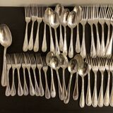 Housewife 38 pieces Christofle model Ribbons, silver metal, twentieth century