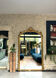 Gold leaf mirror with pediments, 219/131cm, overmantel.