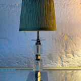 Art Deco lamp in chrome and crystal