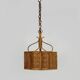Old rattan and cane pendant light. Vintage 60s 70s