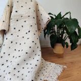 Moroccan rug black dots 95x170 cm