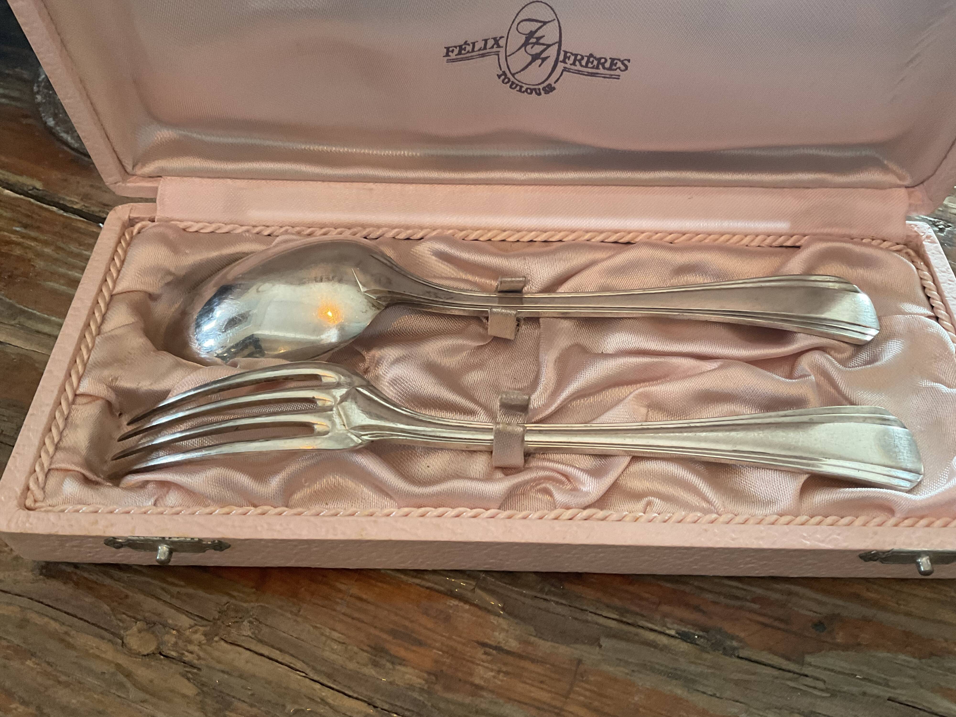Baptism cutlery.christofle