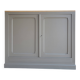 renovated wooden sideboard in brown