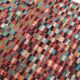 5x6 Multicolor Checkered Pattern Turkish Vintage Rug, 151x172Cm