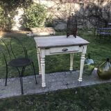 Ancient small farm kitchen table 1940