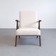 1960 model b 310 var mid century chair in ivory boucle