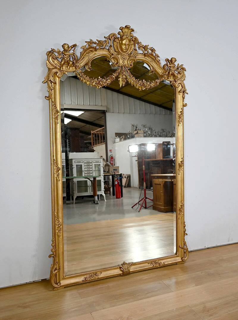 Important mirror in the style of Louis XIV – Louis XV, Napoleon III period – Mid-19th century