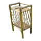 Table d'appoint bambou et rotin vintage 1960-70