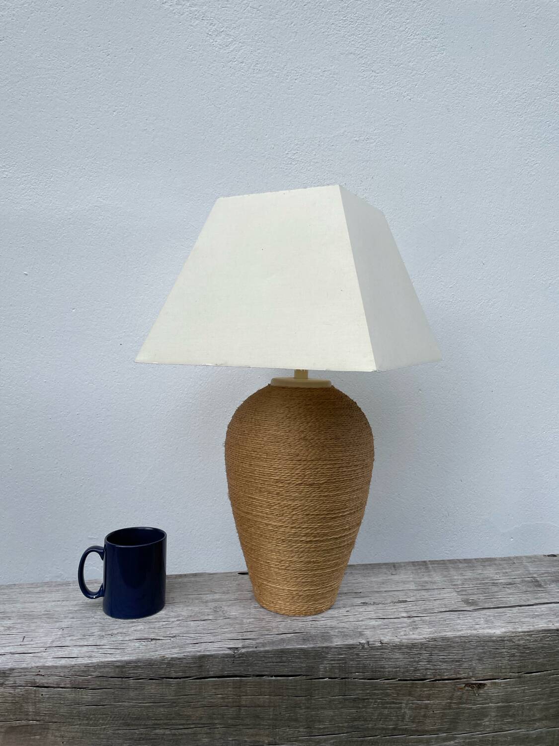 Habitat vintage rattan lamp