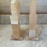 Pair of horse bookends in onyx