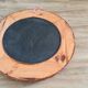 Old large round rattan mirror 80s