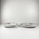Set of 2 hand-painted ceramic dishes with flower pattern