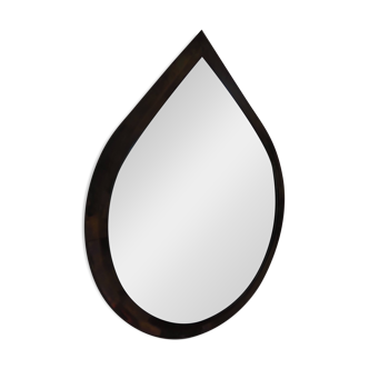 Vintage chrome teardrop mirror - retro chic design