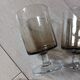 7 vintage stemmed glasses in smoked glass