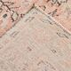 Tapis vintage oriental tons saumon et vert pastel, style faded 300x160