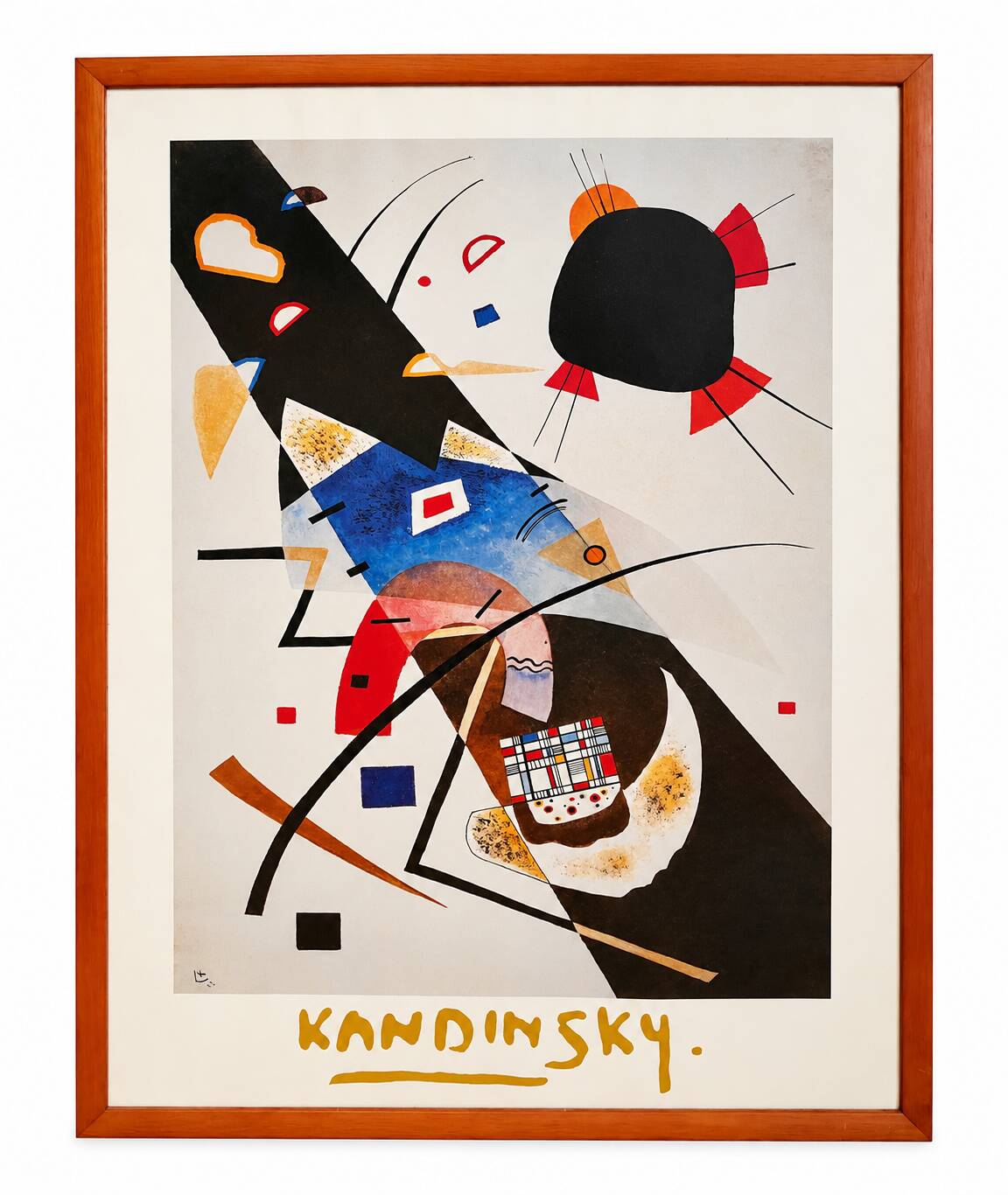 Vintage Framed Kandinsky Art Print, 85 x 64 cm