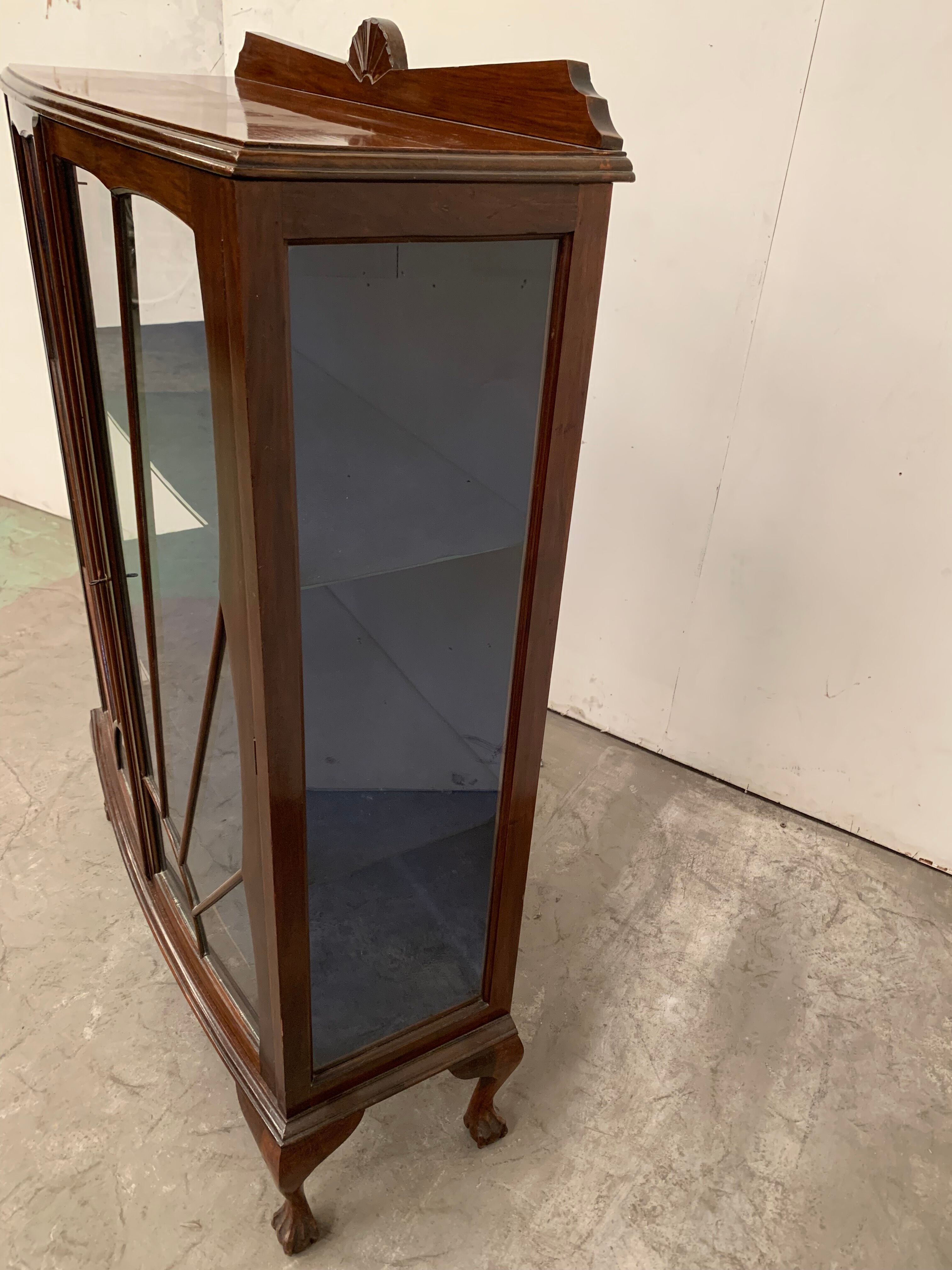 English showcase Georgian style two doors XXcentury