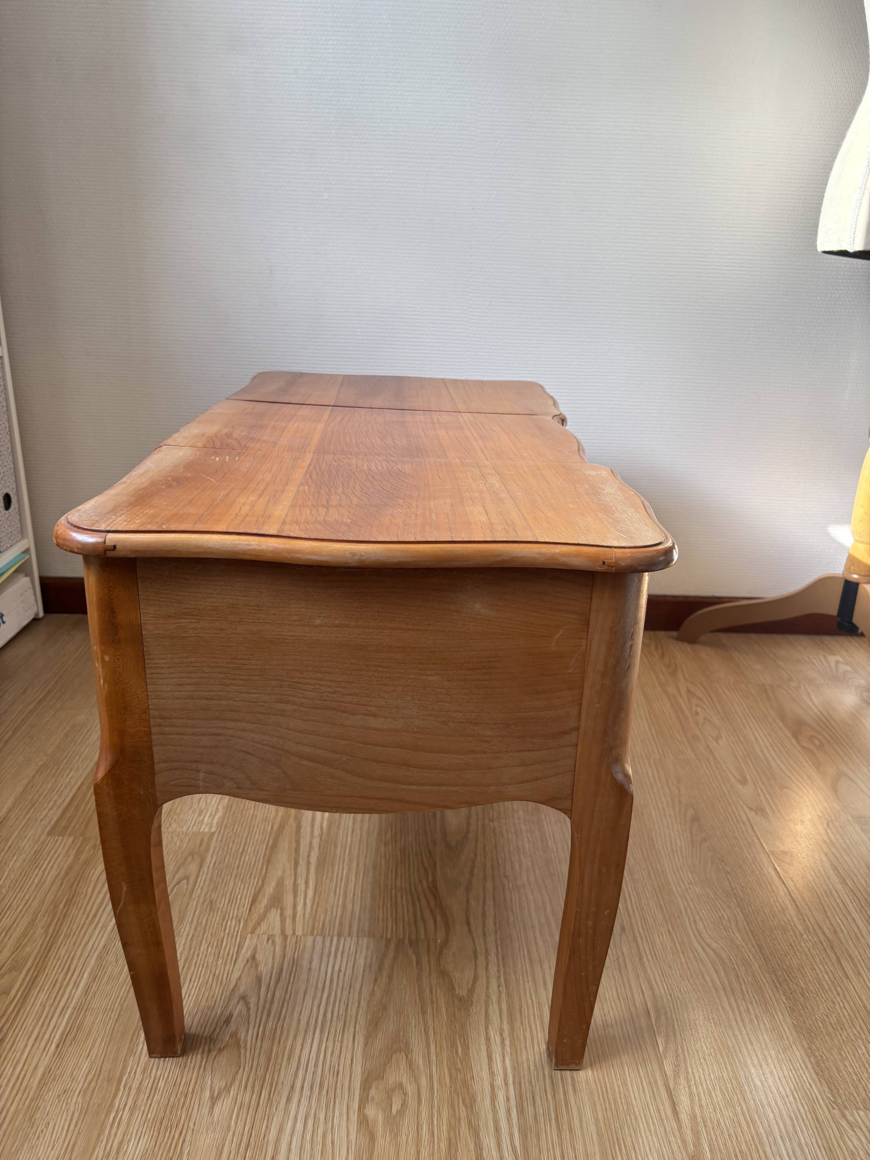 Coiffeuse basse en bois des années 60-70