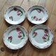 Lot de 4 assiettes à dessert anciennes de la manufacture Badonvill