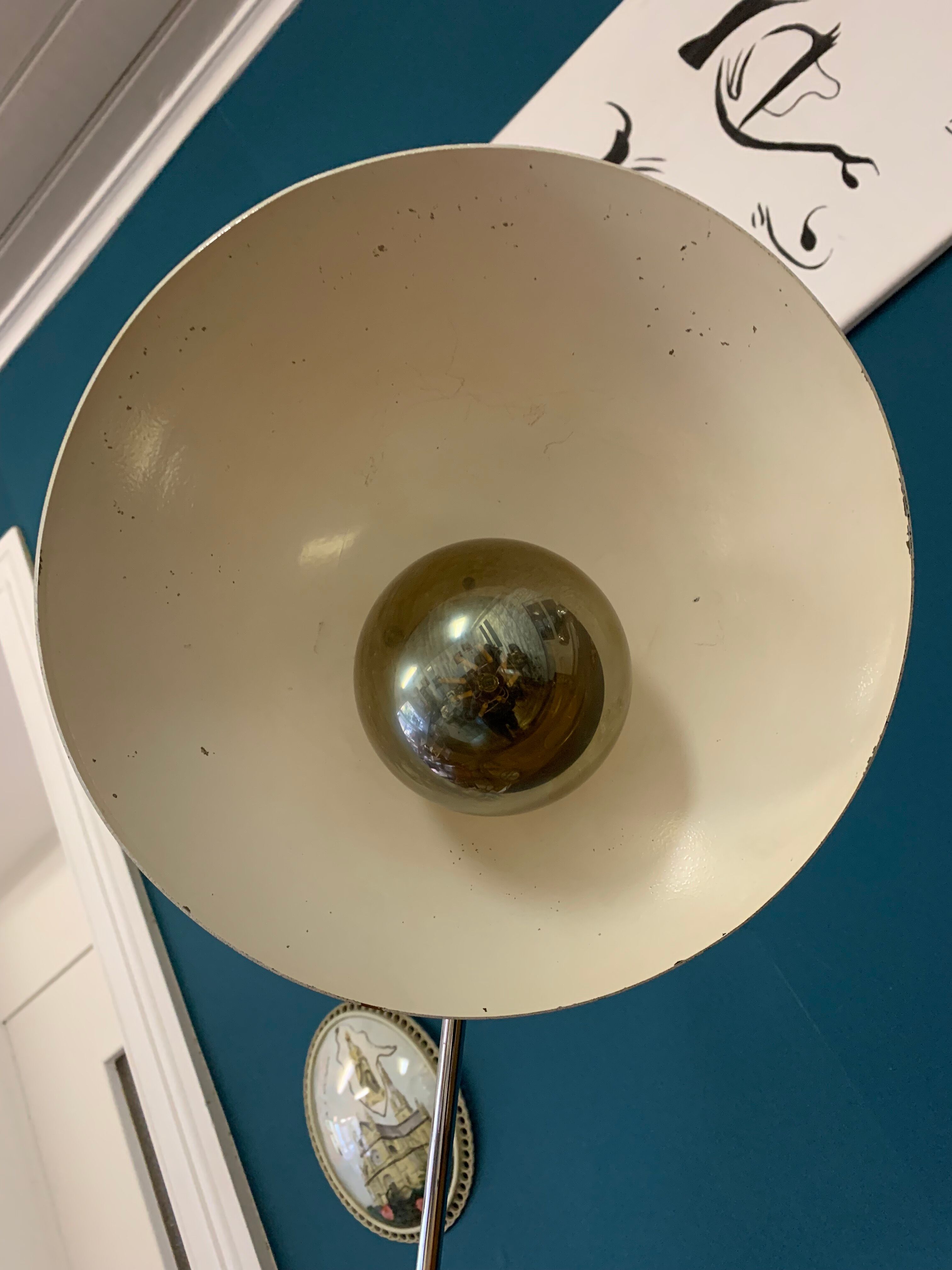 Lampe chromée Aluminor 1970