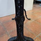 Old bistro table with oak top