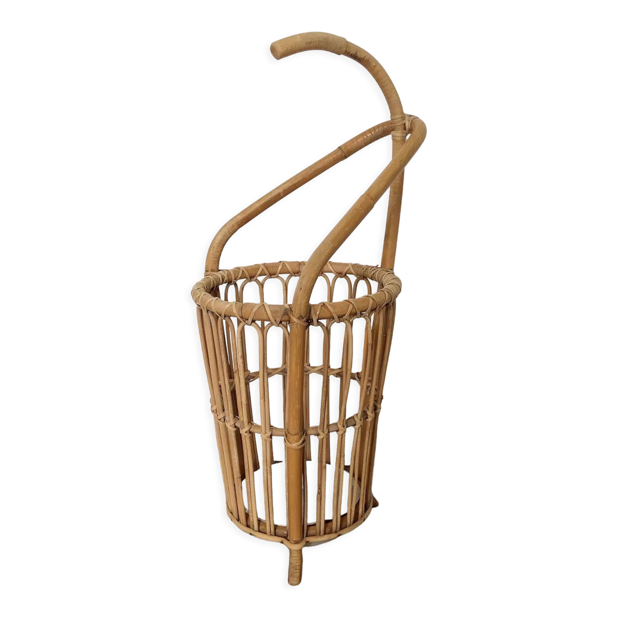 Vintage rattan umbrella door