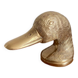 Vintage brass bottle opener duck head