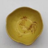 Ceramic bowl with rooster decoration signed