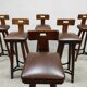 Vintage design 70’s wooden bars tools T-back Brutalist