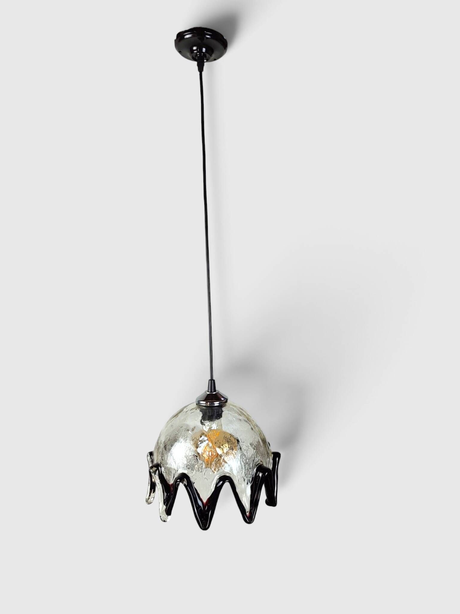 Organic suspension lamp Space Age in Murano glass by Mazzega – 1970s