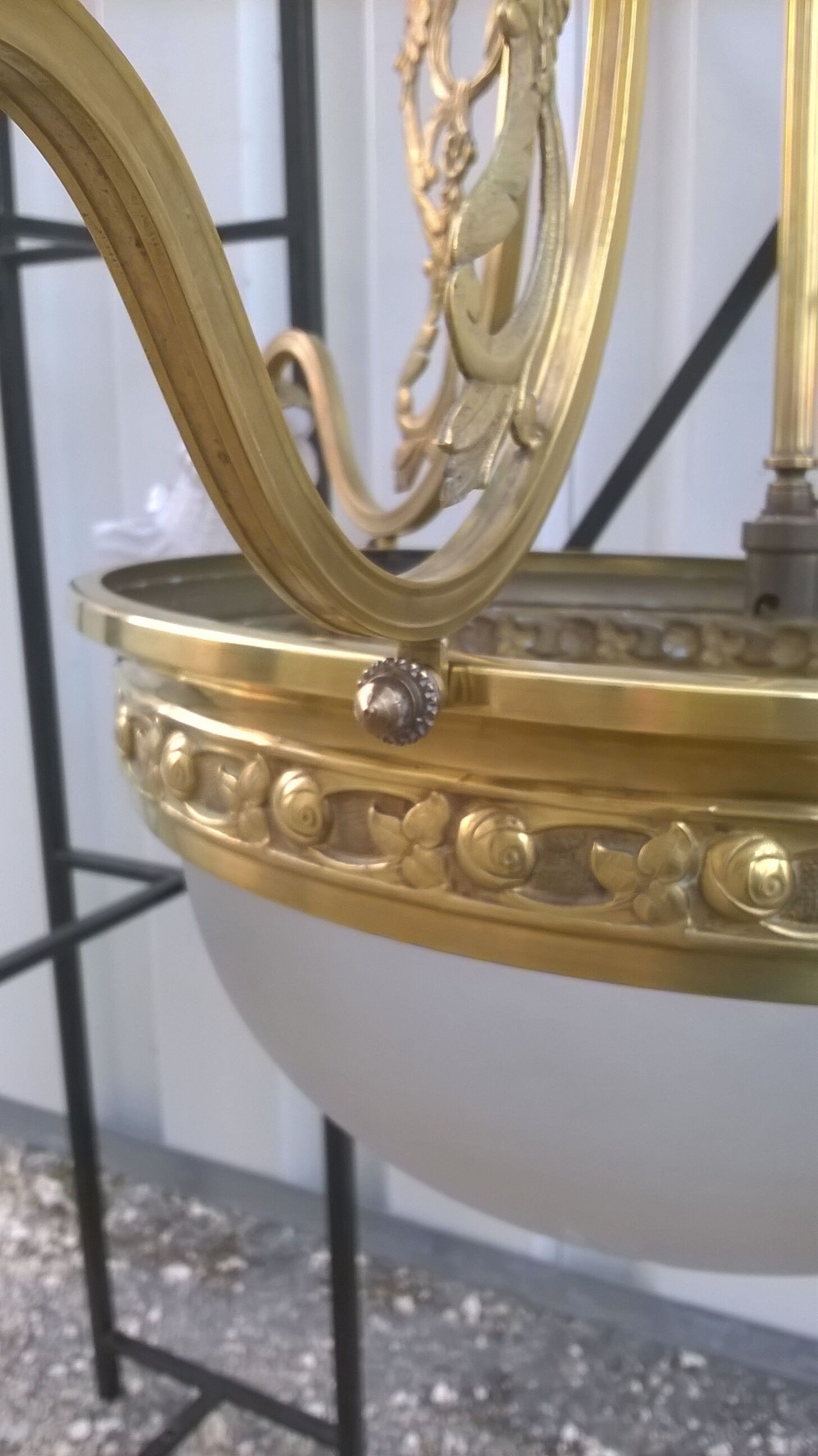 Brass Chandelier And Glass Paste Napoleon III