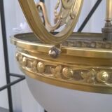 Lustre en laiton et pâte de verre Napoléon III