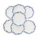 Set of 7 flat plates Moulin des Loups Serpentin