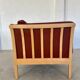 VINTAGE DANISH MID CENTURY DARK COGNAC LEATHER 2 SEATER STOUBY SOFA