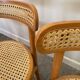 Set of 4 vintage Italian bentwood & cane bar stools, 1970s