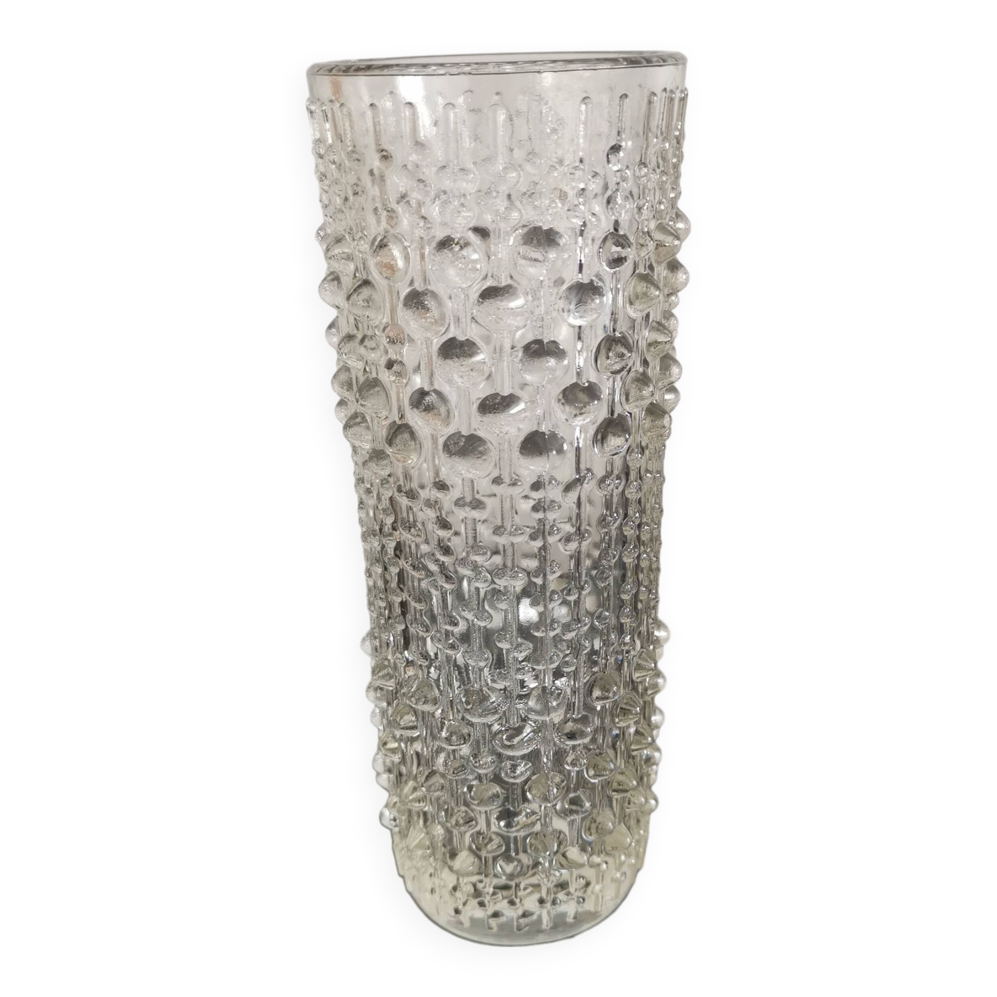 Art Deco vase in Czech glass Heřmanova Hut "Sklo union" 70'S