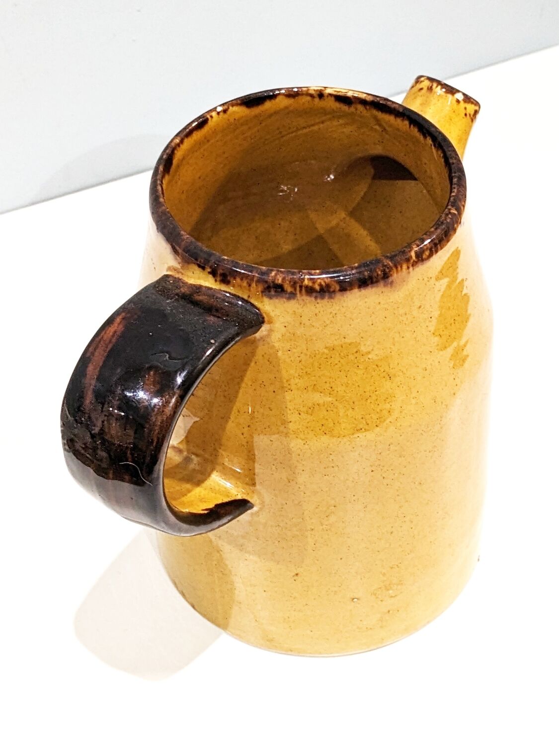 Handmade pitcher in vintage ceramic '60, signed Poët-Laval