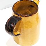 Handmade pitcher in vintage ceramic '60, signed Poët-Laval
