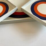 Set of 5 trays target Prisunic design 1960