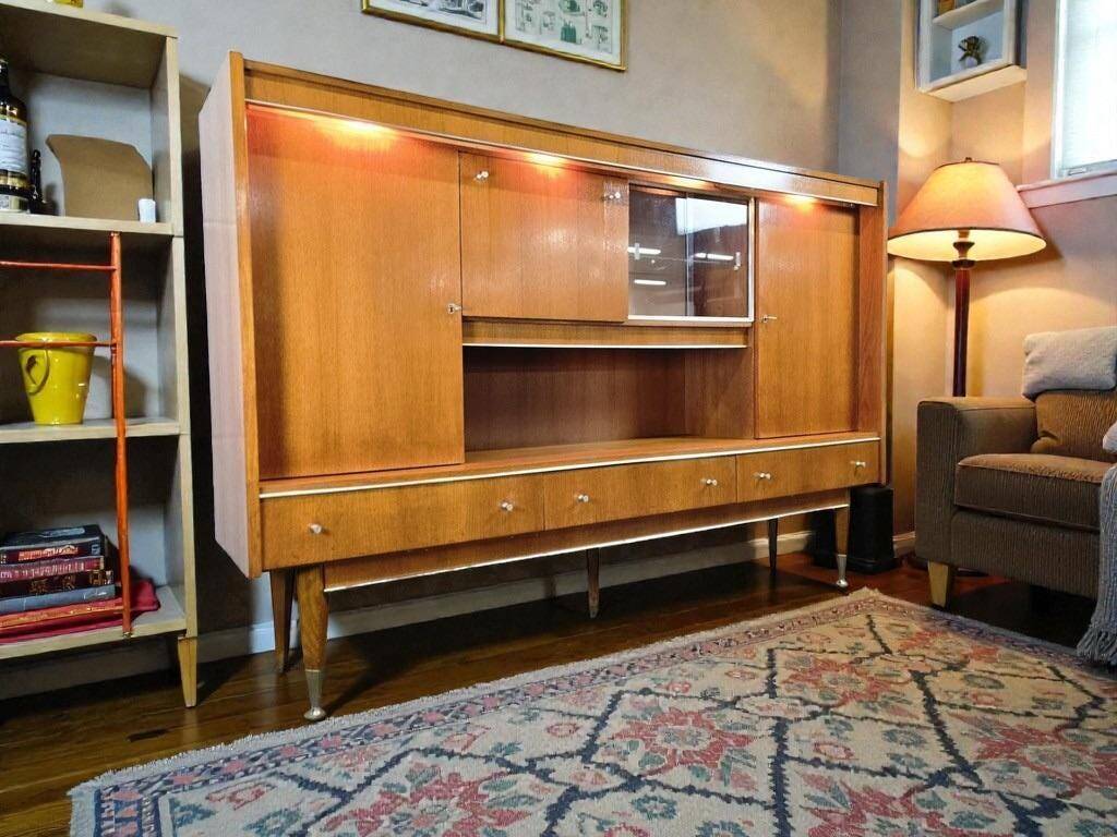 XL vintage wooden sideboard/cabinet