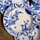 6 deep plates Creil & Montereau in blue ironstone, "Japan" service.