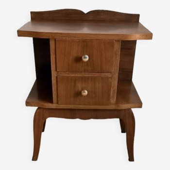 Art deco bedside table 1930 in walnut.