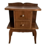 Art deco bedside table 1930 in walnut.