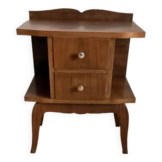 Art deco bedside table 1930 in walnut.