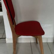 Red faux leather chair from the 1970s