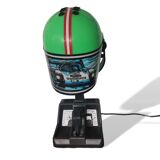 Pop Art green Rothmans Porsche Formula 1 Helmet table lamp by Fase 1970s