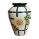 Vintage ceramic vase sunflower pattern