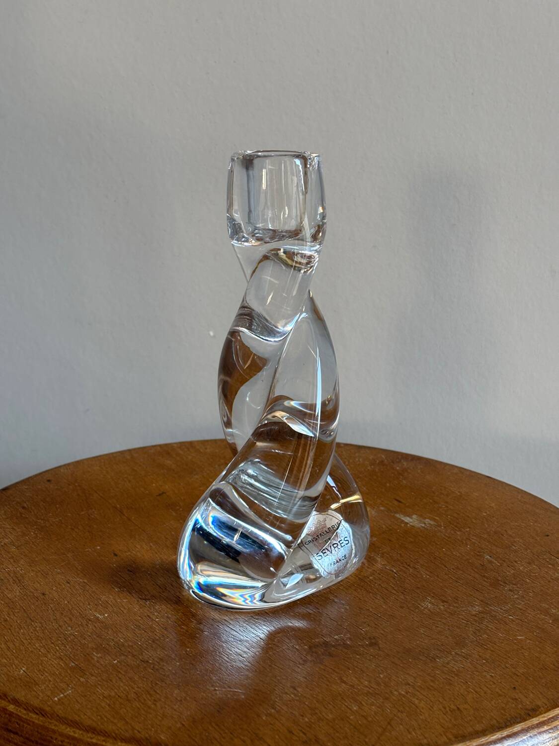 Bougeoir vintage en cristal de Sevres