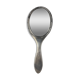 Silver metal hand mirror