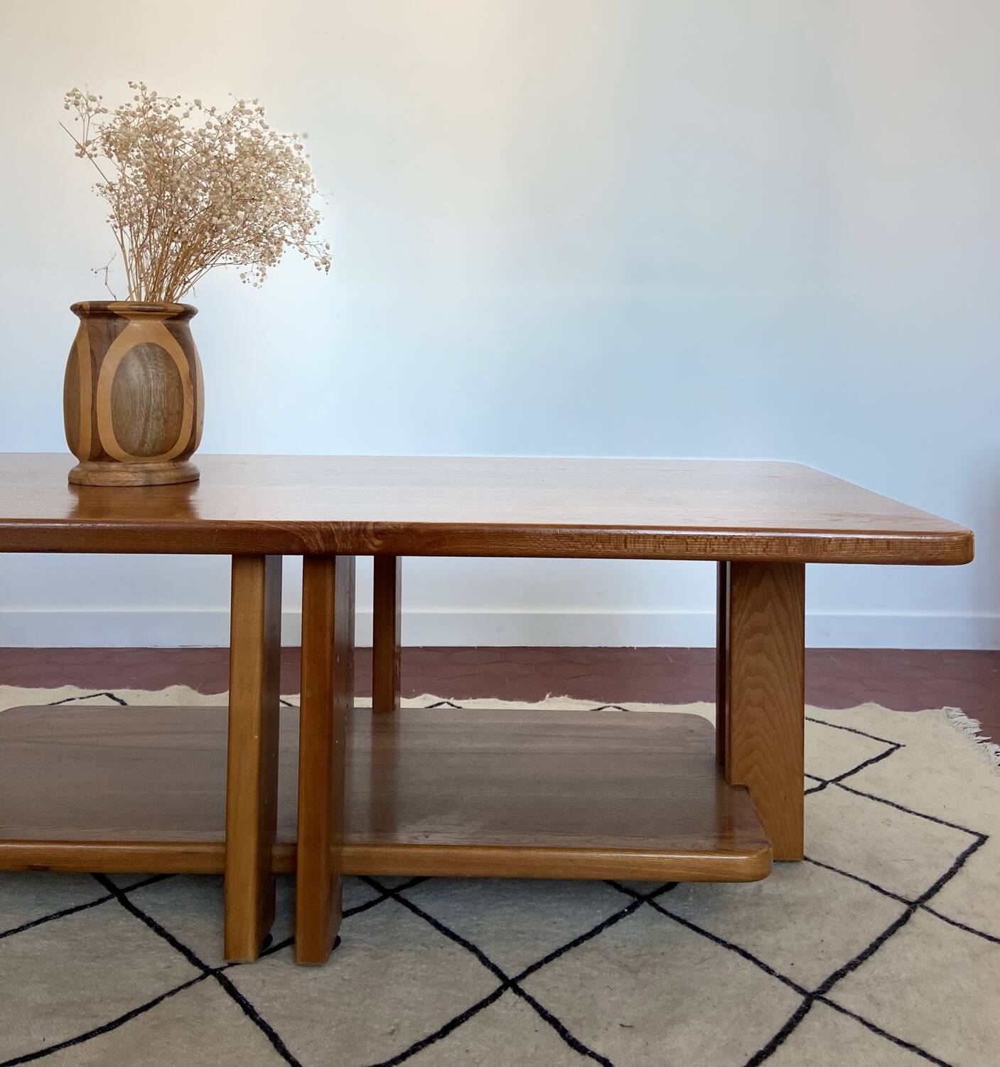Vintage solid elm table